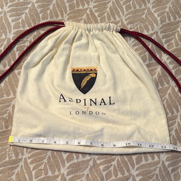 Aspinal of London Cream Drawstring Bag, dust bag. - Picture 2 of 3